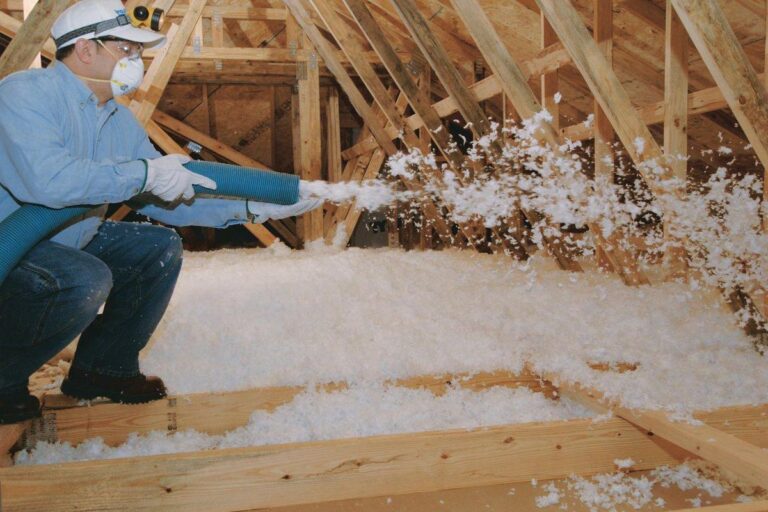 homeguide-blown-in-fiberglass-insulation-attic